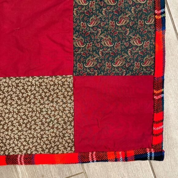 Handmade Patchwork Lap Blanket 47x39 - Picture 3 of 5